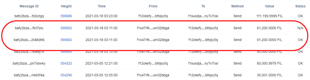 Filfox FIL двойной депозит Binance