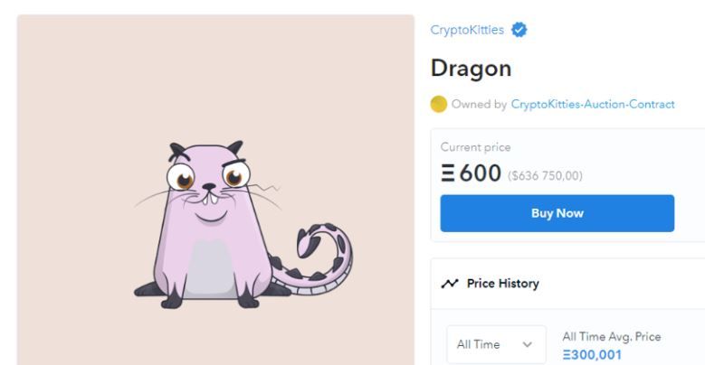 Криптокотик Дракон