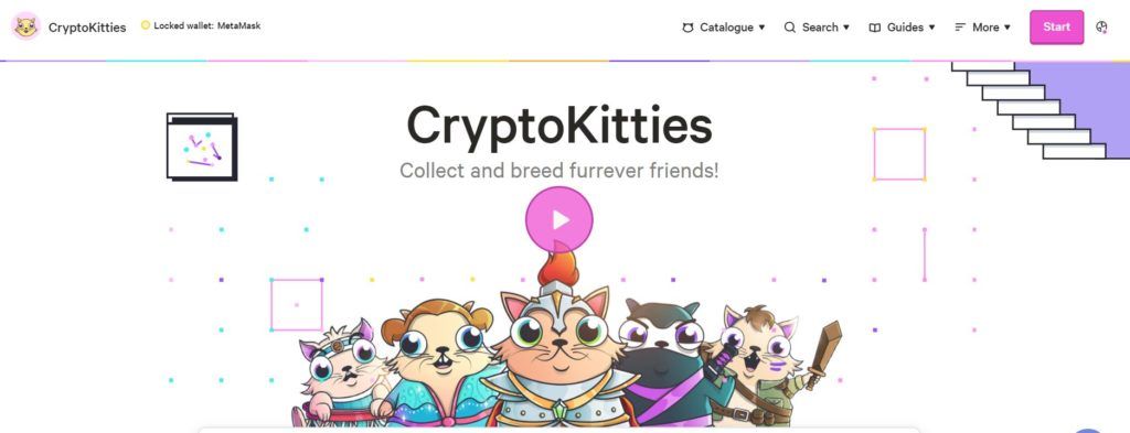 Скрин главной страницы CryptoKitties