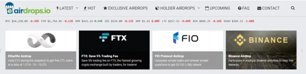 Платформа Airdrops.io