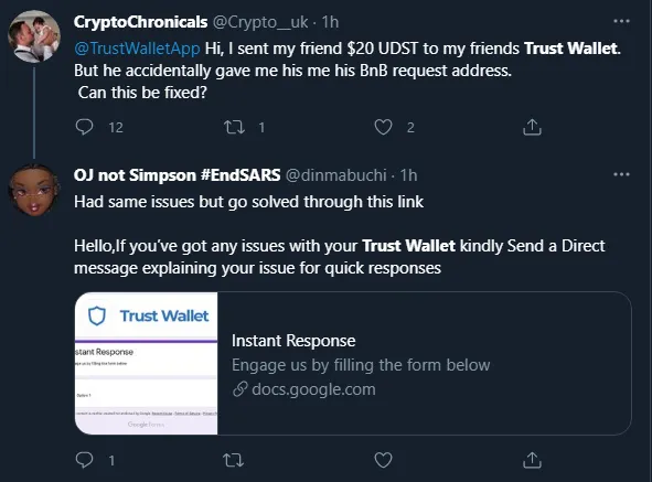 TrustWallet scammers