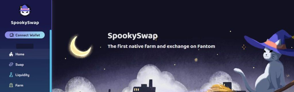 Скрин платформы SpookySwap