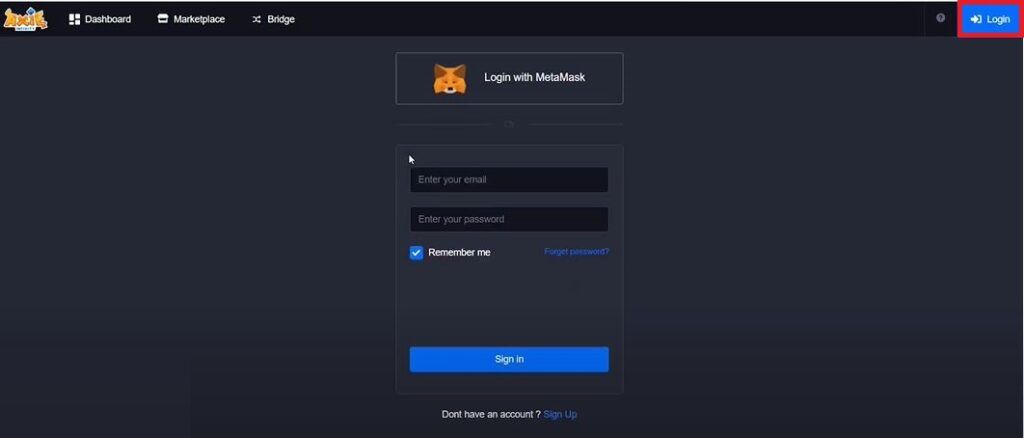 Авторизация на Axie Infinity через Metamask