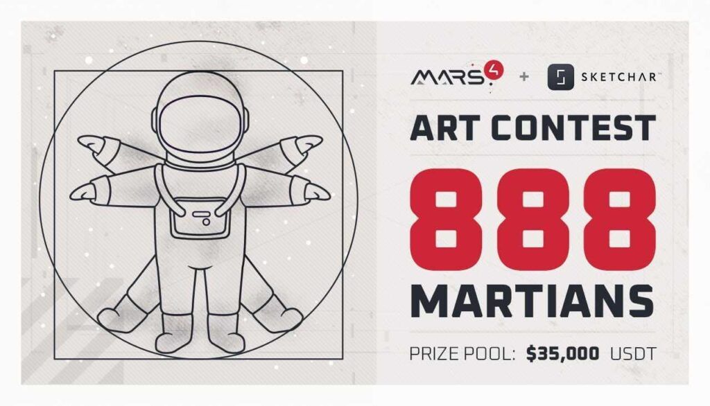 Mars4 и Sketchar проведут конкурс по созданию 888 NFT-марсиан