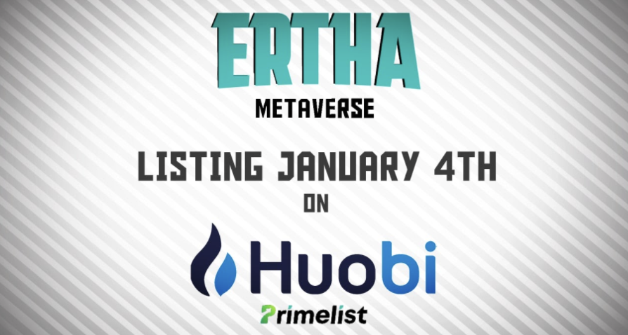 Ertha появится на бирже Huobi в январе 2022 года