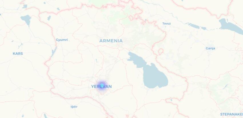 Армения на Coinmap