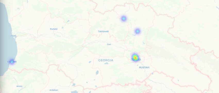 Грузия на Coinmap