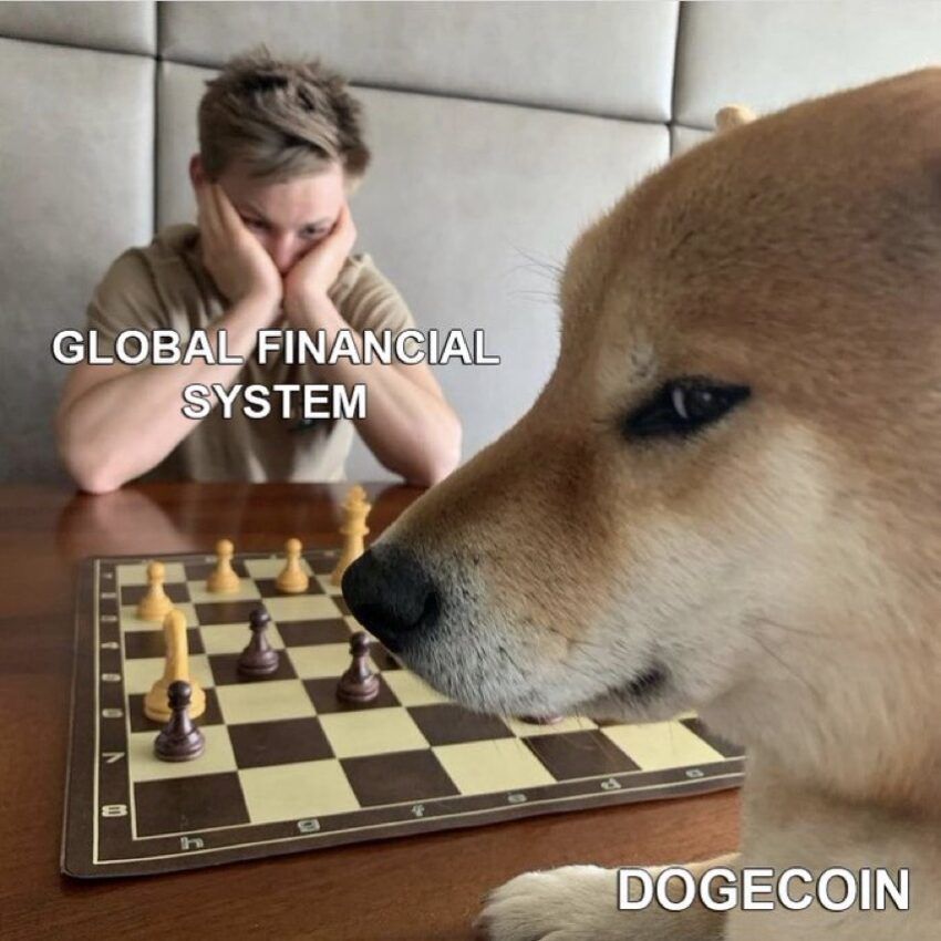 Мем про Dogecoin