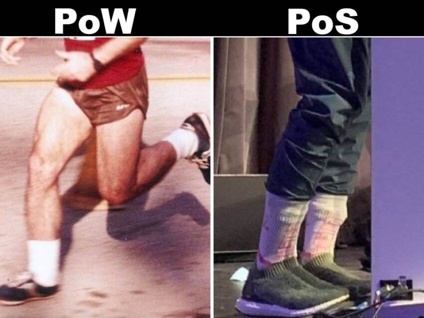 Мем про PoS и PoW