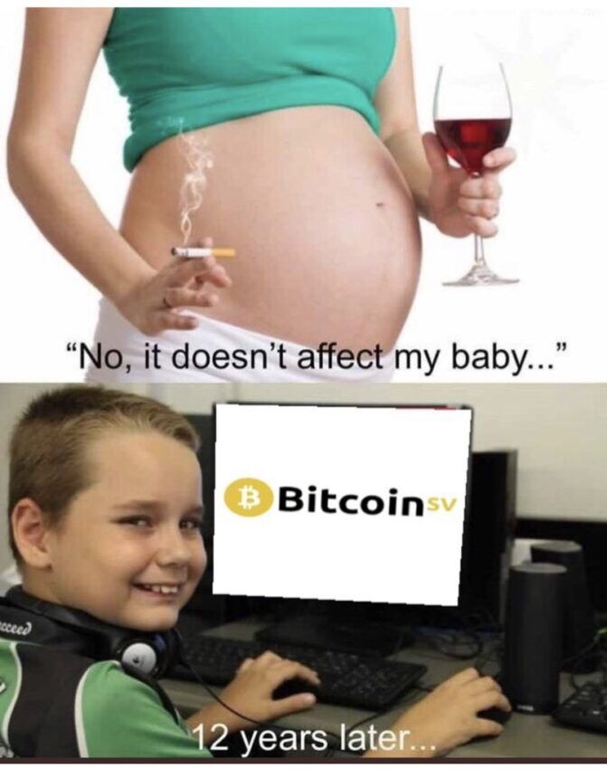 Мем про bitcoin SV