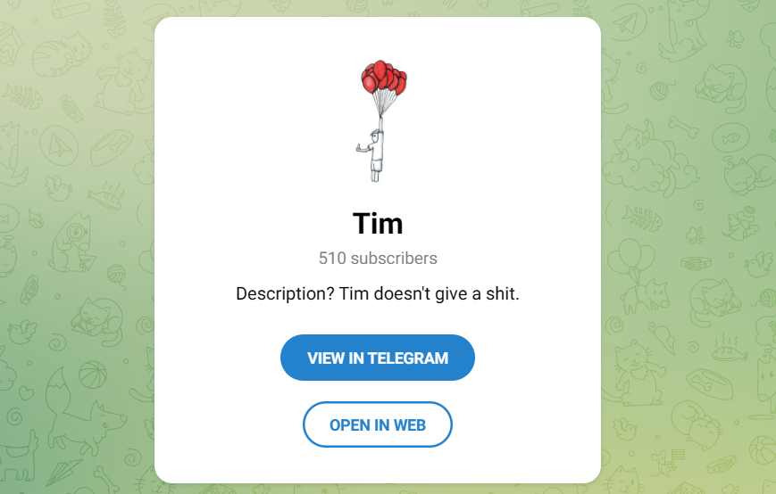 Телеграм TIM 